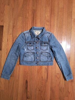 Old Navy Distressed Denim Jacket, Women's Medium